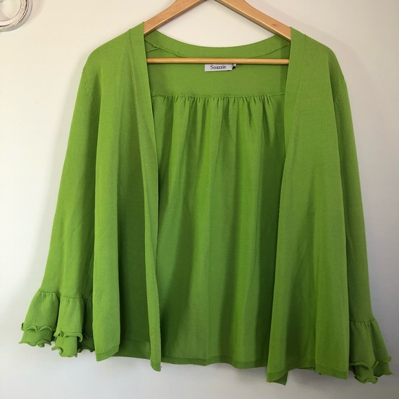 SNAZZIE / Green / lightweight / summer cardigan! - Picture 1 of 8